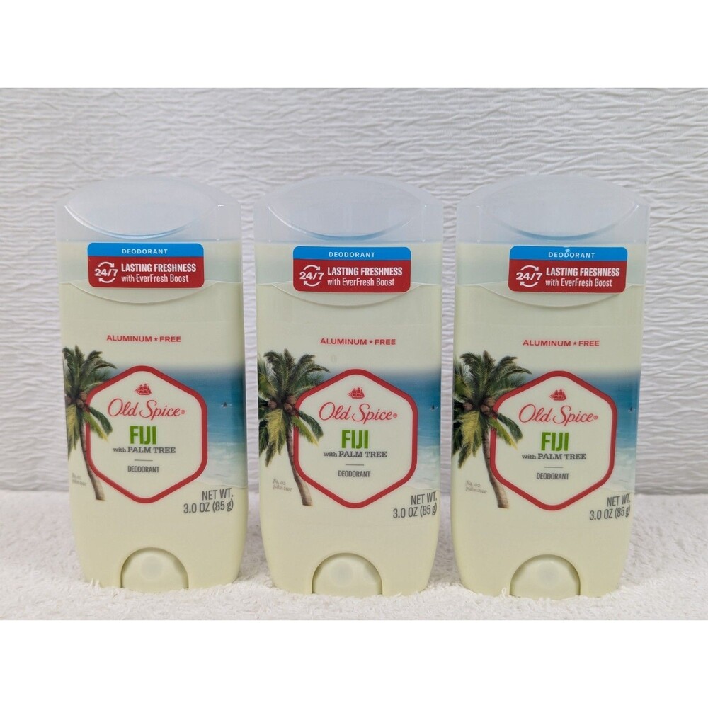 Old Spice - Deodorant Aluminum-Free - Fiji with Palm Tree - 3 oz - 3 Pack